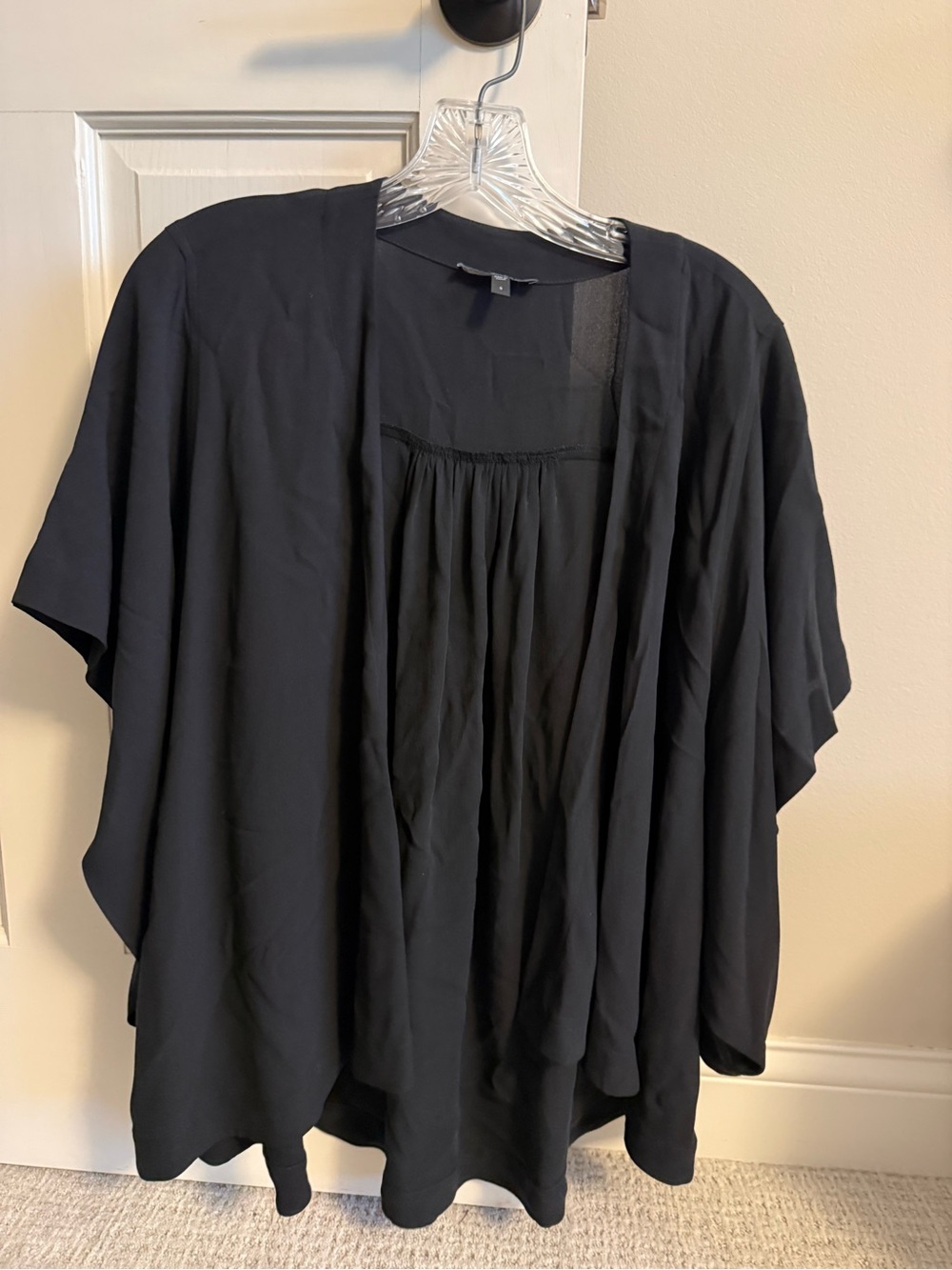 Eileen Fisher Silk Georgette Wrap Poncho Size Small